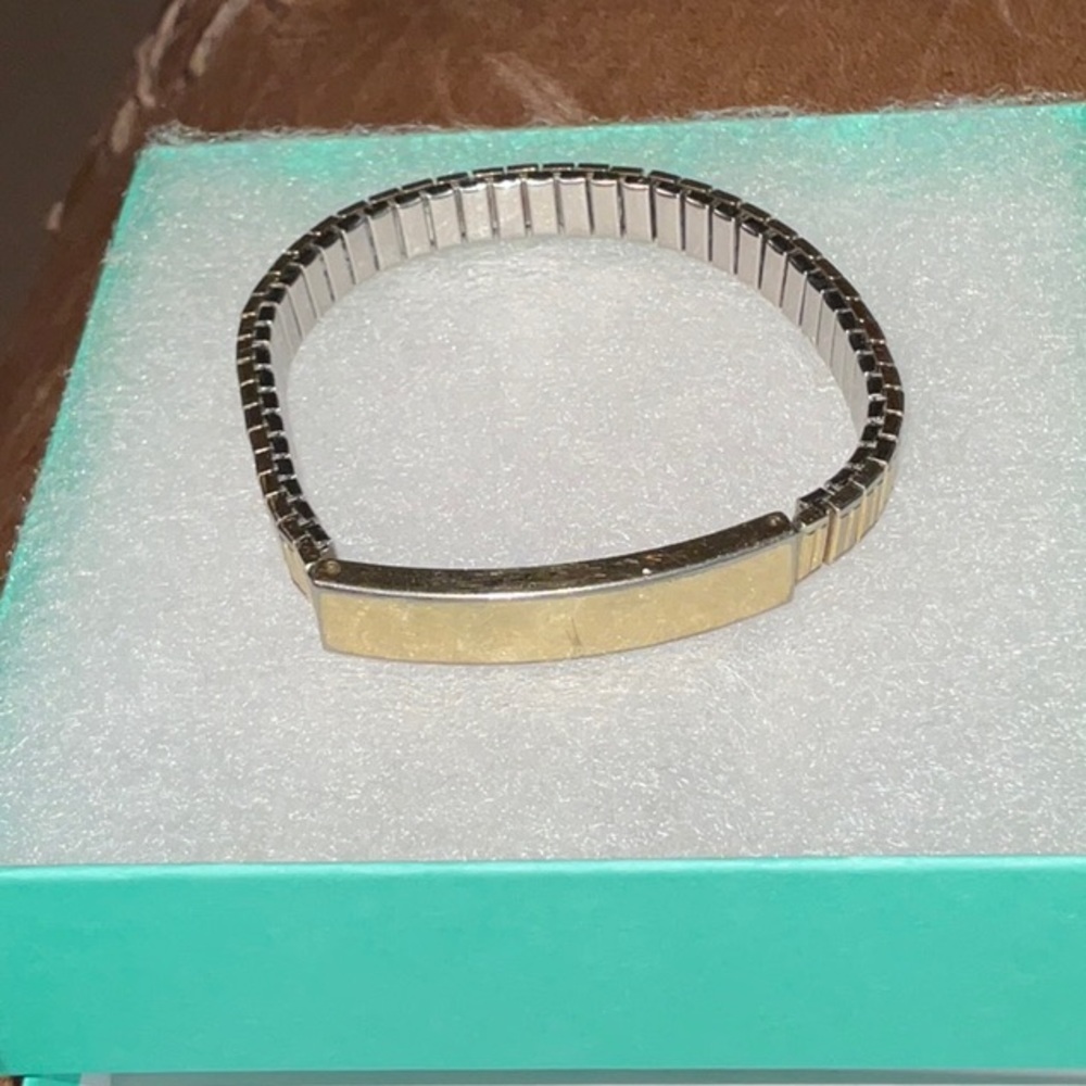 10K G.F. Top Caps Stainless St. Bot. Caps Expansion ID Bracelet